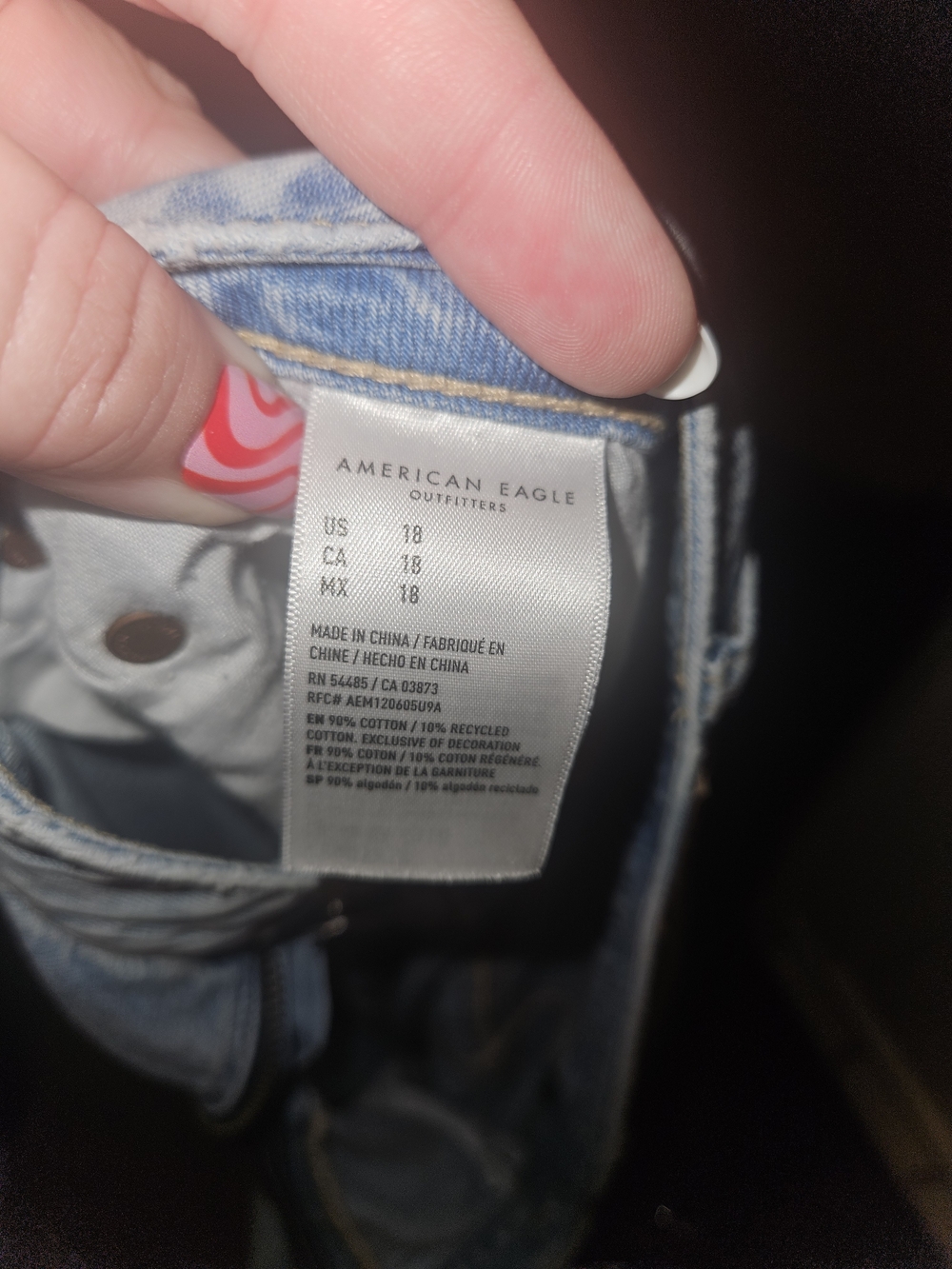 American Eagle Outfitters Light Blue Denim Midi Skirt with Front Slit - Picture 2 of 3
